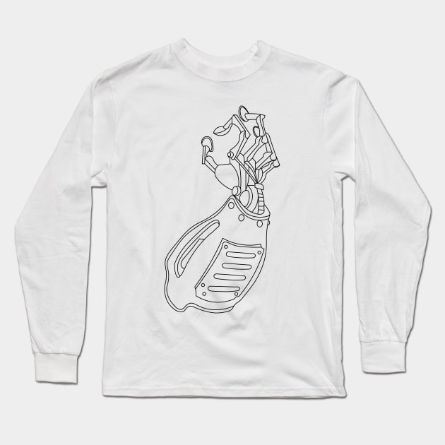 John Silver (Black Outline) Long Sleeve T-Shirt by RickdelaTorre